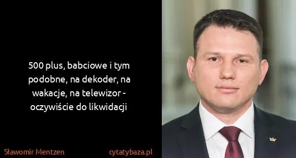 Sławomir Mentzen: 500 plus, babciowe i tym podobne, na dekoder, na...