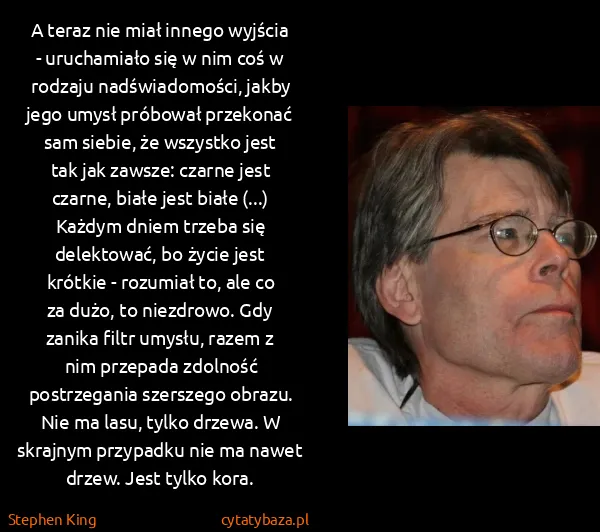 Stephen King: A teraz nie miał innego wyjścia - uruchamiało się w nim... Stephen King: A teraz nie miał innego wyjścia - uruchamiało się w nim...