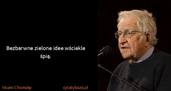 Noam Chomsky: Bezbarwne zielone idee wściekle śpią.