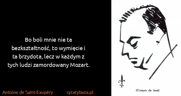 Antoine de Saint-Exupéry: Bo boli mnie nie ta bezkształtność, to wymięcie i ta...