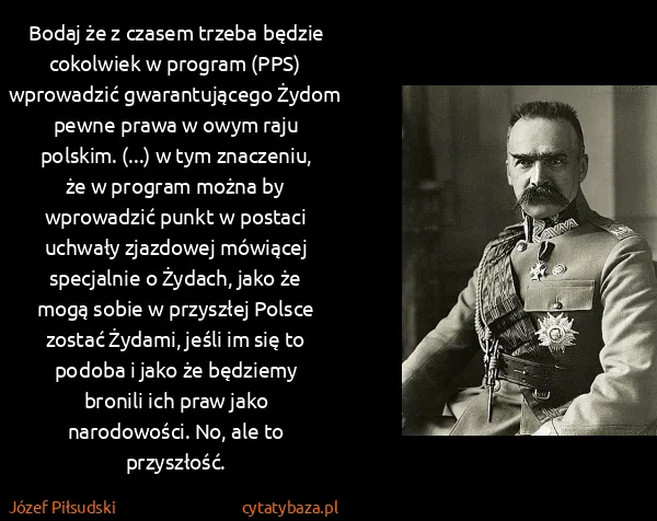 Józef Piłsudski: Bodaj że z czasem trzeba będzie cokolwiek w program...