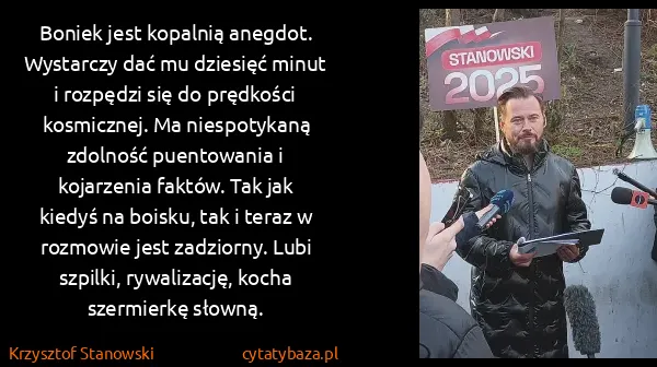 Krzysztof Stanowski: Boniek jest kopalnią anegdot. Wystarczy dać mu dziesięć...