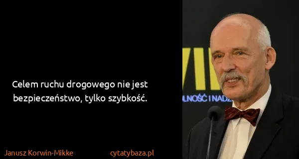 Janusz Korwin-Mikke: Celem ruchu drogowego nie jest bezpieczeństwo, tylko...