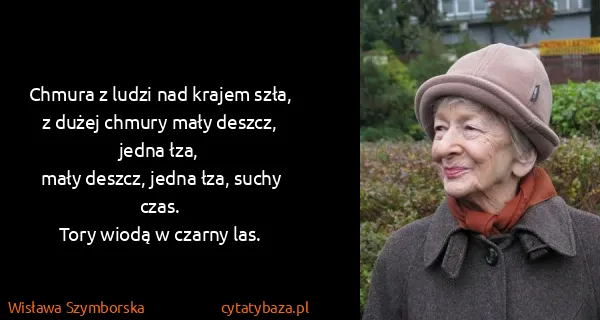 Wisława Szymborska: Chmura z ludzi nad krajem szła,
z dużej chmury mały...