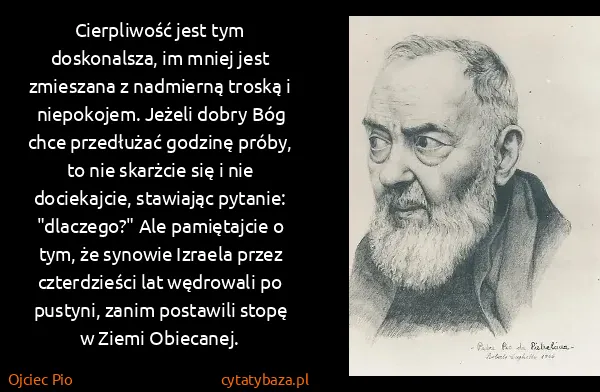 Ojciec Pio: Cierpliwość jest tym doskonalsza, im mniej jest...