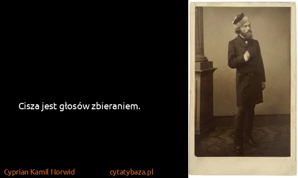 Cyprian Kamil Norwid: Cisza jest głosów zbieraniem.