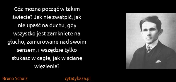 Bruno Schulz: Cóż można począć w takim świecie? Jak nie zwątpić, jak...
