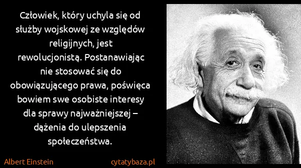 Albert Einstein: Człowiek, który uchyla się od służby wojskowej ze...