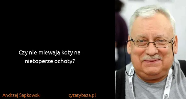 Andrzej Sapkowski: Czy nie miewają koty na nietoperze ochoty?