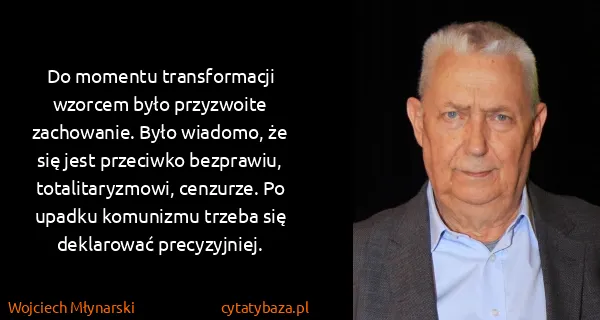 Wojciech Młynarski: Do momentu transformacji wzorcem było przyzwoite...