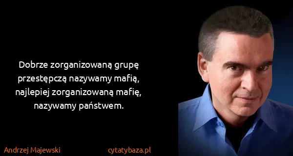 Andrzej Majewski: Dobrze zorganizowaną grupę przestępczą nazywamy mafią,...