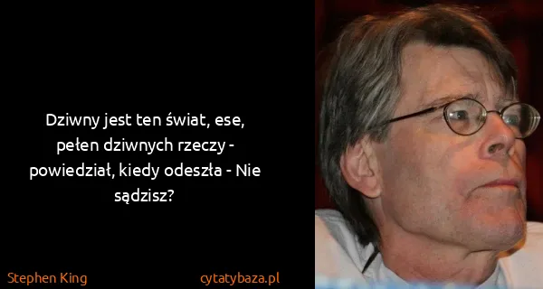 Stephen King: Dziwny jest ten świat, ese, pełen dziwnych rzeczy -...