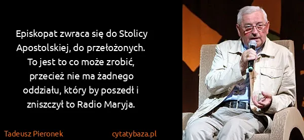 Tadeusz Pieronek: Episkopat zwraca się do Stolicy Apostolskiej, do...