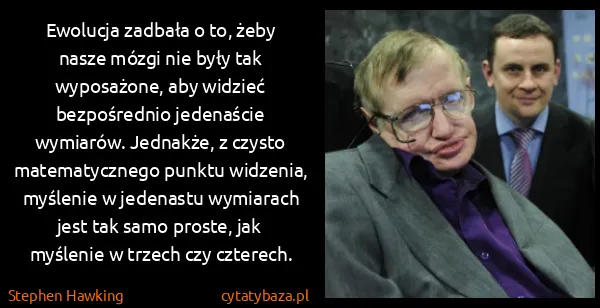 Stephen Hawking: Ewolucja zadbała o to, żeby nasze mózgi nie były tak...