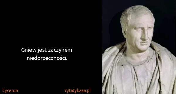 Cyceron: Gniew jest zaczynem niedorzeczności.