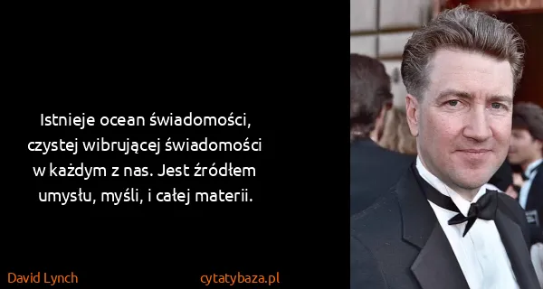 David Lynch: Istnieje ocean świadomości, czystej wibrującej...