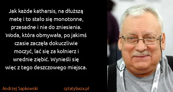 Andrzej Sapkowski: Jak każde katharsis, na dłuższą metę i to stało się...