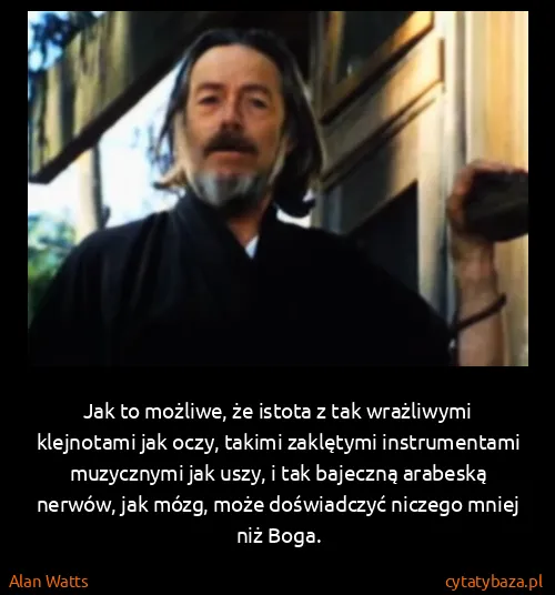 Alan Watts: Jak to możliwe, że istota z tak wrażliwymi klejnotami...