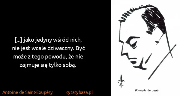 Antoine de Saint-Exupéry: [...] jako jedyny wśród nich, nie jest wcale dziwaczny....