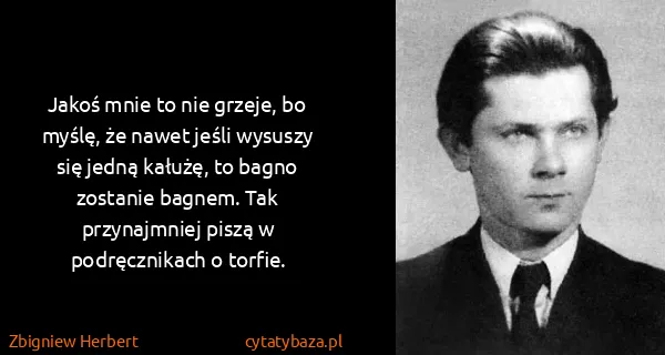 Zbigniew Herbert: Jakoś mnie to nie grzeje, bo myślę, że nawet jeśli...