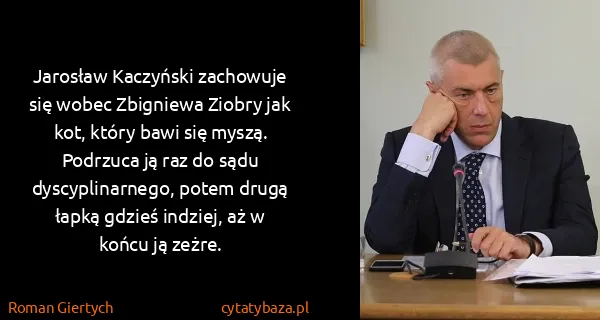 Roman Giertych: Jarosław Kaczyński zachowuje się wobec Zbigniewa Ziobry...