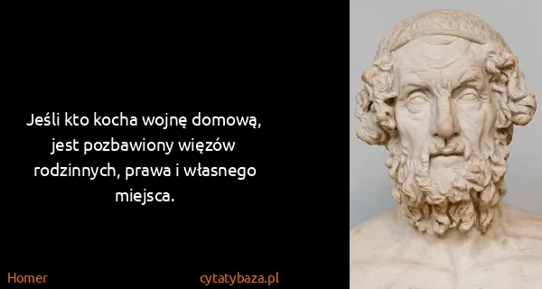 Homer: Jeśli kto kocha wojnę domową, jest pozbawiony więzów...