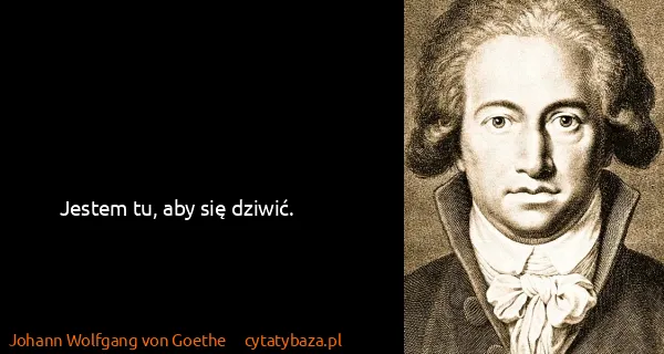 Johann Wolfgang von Goethe: Jestem tu, aby się dziwić.