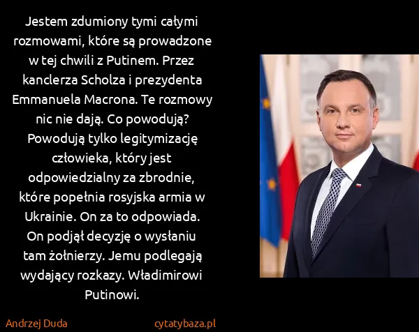 Andrzej Duda: Jestem zdumiony tymi całymi rozmowami, które są...