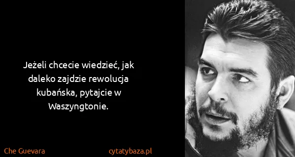 Che Guevara: Jeżeli chcecie wiedzieć, jak daleko zajdzie rewolucja...