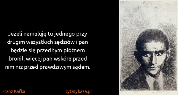 Franz Kafka: Jeżeli namaluję tu jednego przy drugim wszystkich...