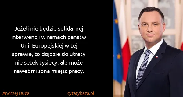Andrzej Duda: Jeżeli nie będzie solidarnej interwencji w ramach państw...
