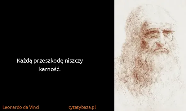 Leonardo da Vinci: Każdą przeszkodę niszczy karność.