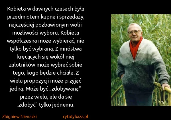 Zbigniew Nienacki: Kobieta w dawnych czasach była przedmiotem kupna i...