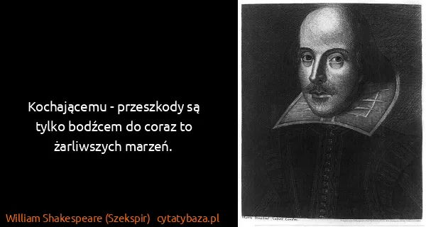 William Shakespeare (Szekspir): Kochającemu - przeszkody są tylko bodźcem do coraz to...