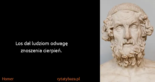 Homer: Los dał ludziom odwagę znoszenia cierpień.