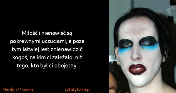 Marilyn Manson: Miłość i nienawiść są pokrewnymi uczuciami, a poza tym...