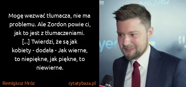 Remigiusz Mróz: Mogę wezwać tłumacza, nie ma problemu. Ale Zordon powie...