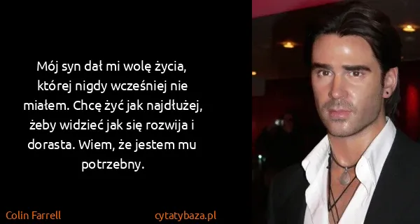 Colin Farrell: Mój syn dał mi wolę życia, której nigdy wcześniej nie...