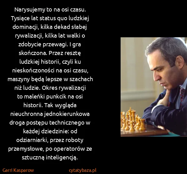 Garri Kasparow: Narysujemy to na osi czasu. Tysiące lat status quo...