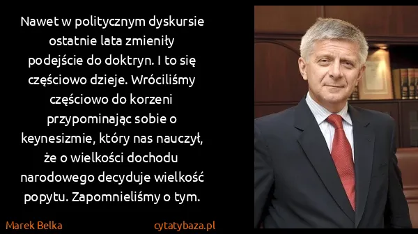 Marek Belka: Nawet w politycznym dyskursie ostatnie lata zmieniły...