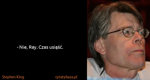 Stephen King: - Nie, Ray. Czas usiąść.