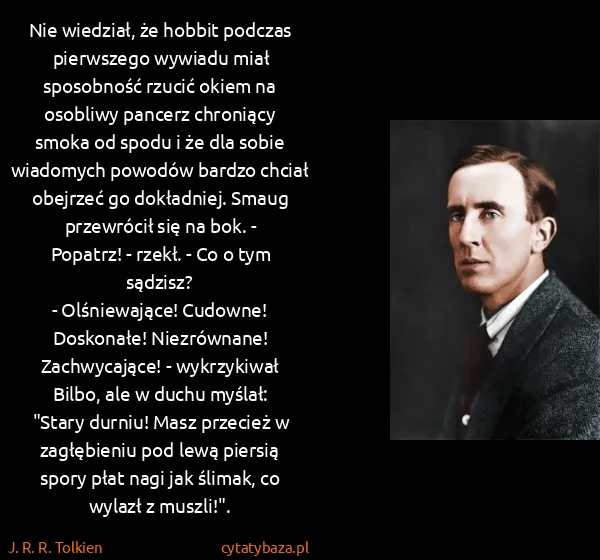 J. R. R. Tolkien: Nie wiedział, że hobbit podczas pierwszego wywiadu miał...