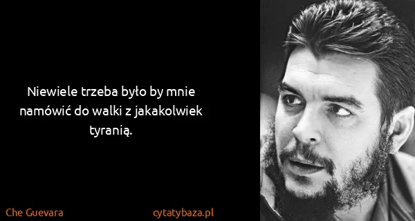 Che Guevara: Niewiele trzeba było by mnie namówić do walki z...