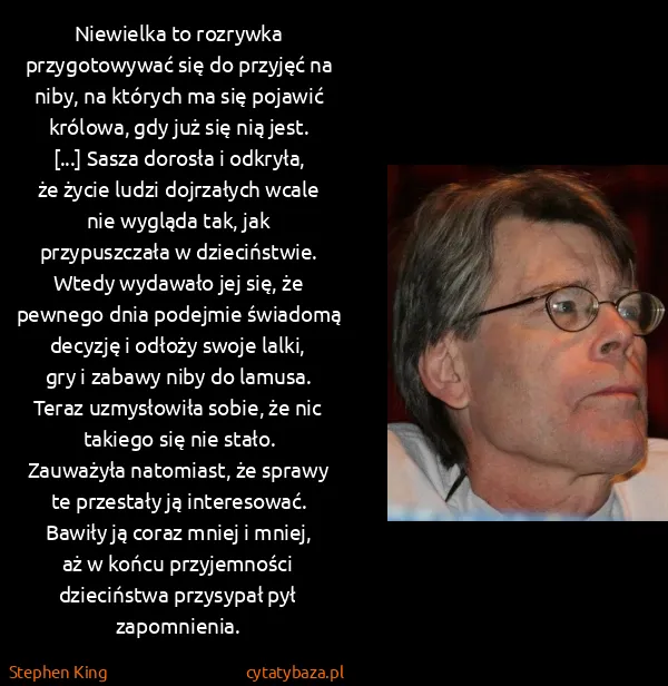 Stephen King: Niewielka to rozrywka przygotowywać się do przyjęć na...