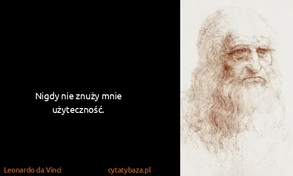 Leonardo da Vinci: Nigdy nie znuży mnie użyteczność.