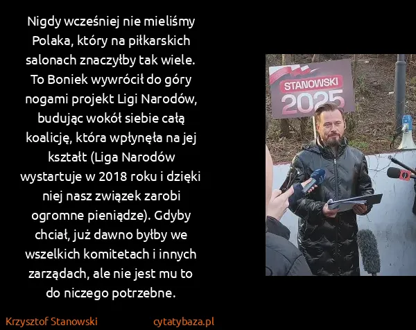 Krzysztof Stanowski: Nigdy wcześniej nie mieliśmy Polaka, który na...
