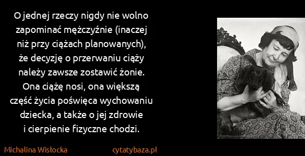 Michalina Wisłocka: O jednej rzeczy nigdy nie wolno zapominać mężczyźnie...