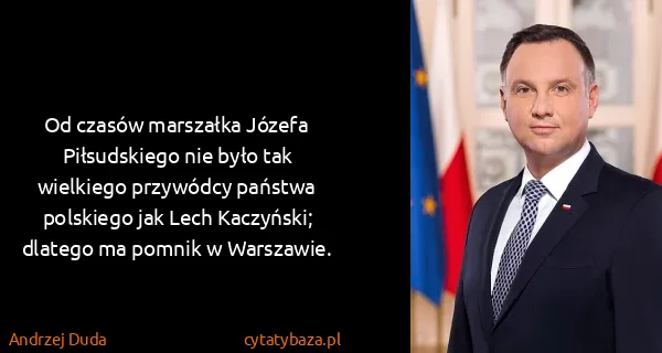 Andrzej Duda: Od czasów marszałka Józefa Piłsudskiego nie było tak...