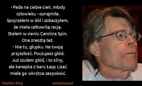 Stephen King: - Pada na ciebie cień, młody człowieku -...