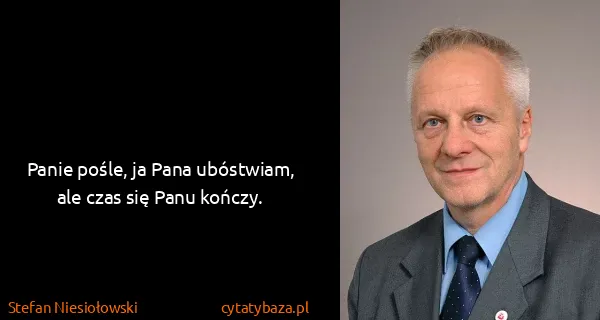 Stefan Niesiołowski: Panie pośle, ja Pana ubóstwiam, ale czas się Panu kończy.